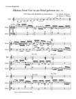 Alleluia for solo keyboard with handbells by Johann Kuhnau in BWV 142 (2 octaves)
