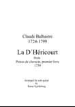 La D´Héricourt by Claude Balbastre (1724-1799) transcribed for solo guitar by Runar Kjeldsberg