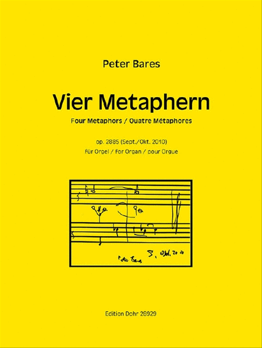 Four Metaphors op.2885 Organ scores gallery preview page 1