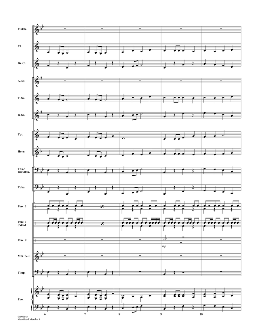 Merrifield March - Conductor Score (Full Score) Concert Band scores gallery preview page 3