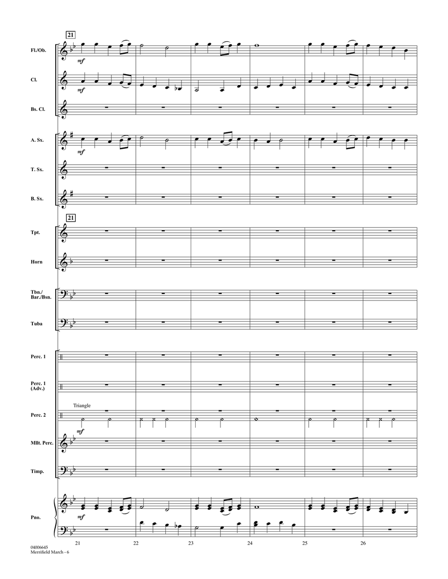 Merrifield March - Conductor Score (Full Score) Concert Band scores gallery preview page 6