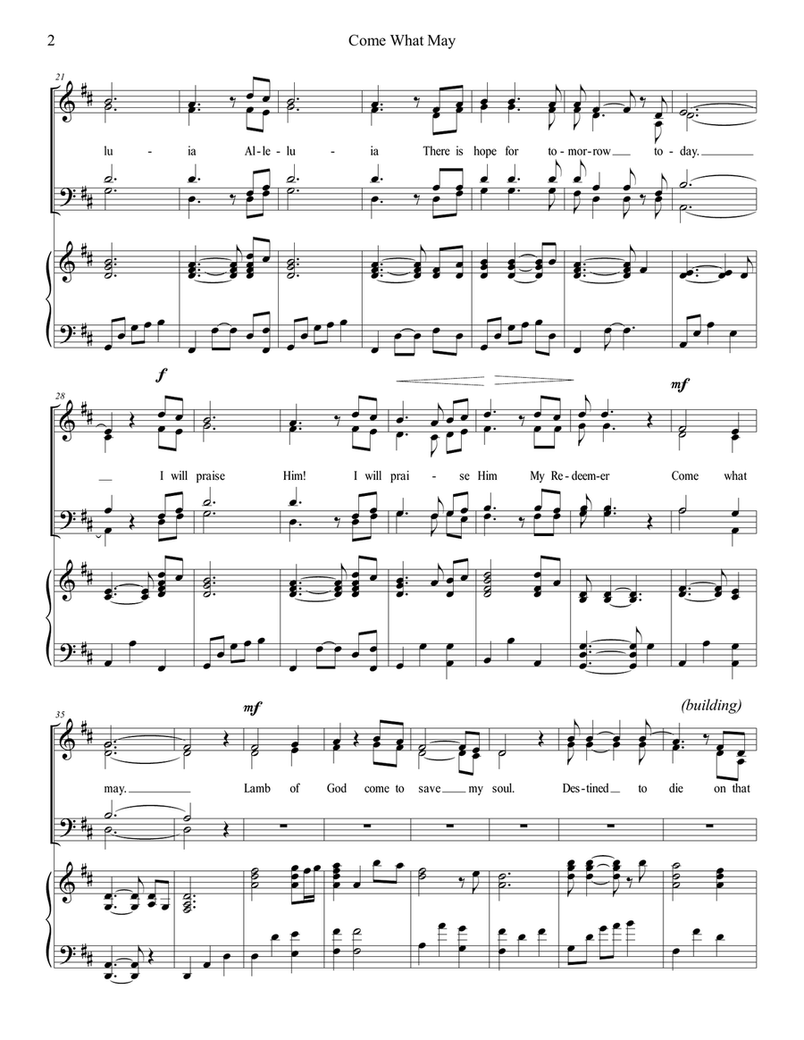 Come What May Come What May 4-Part scores gallery preview page 2