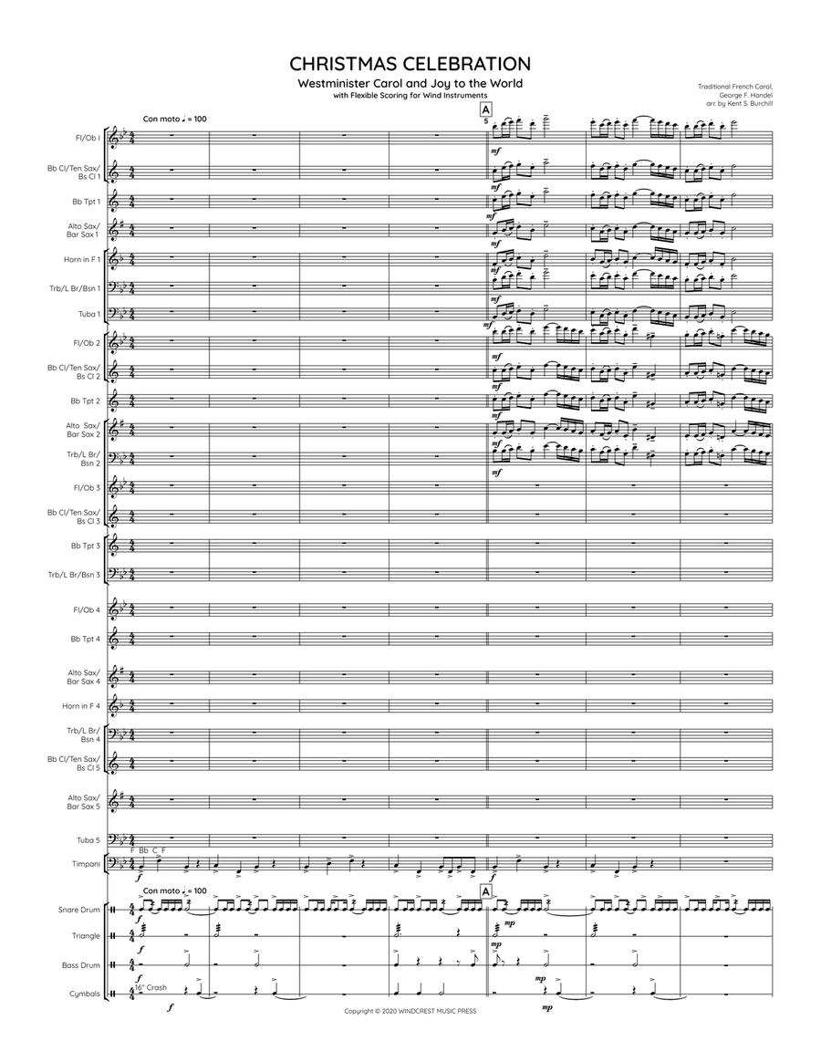 CHRISTMAS CELEBRATION with Flex-Scoring Concert Band scores gallery preview page 2