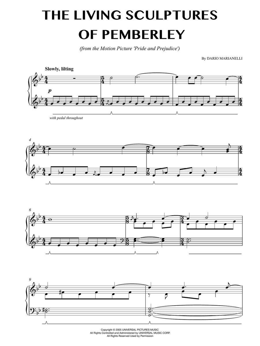 The Living Sculptures Of Pemberley Piano Method scores gallery preview page 3