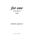 For One