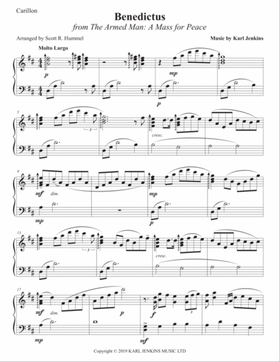 Benedictus Carillon scores gallery preview page 1