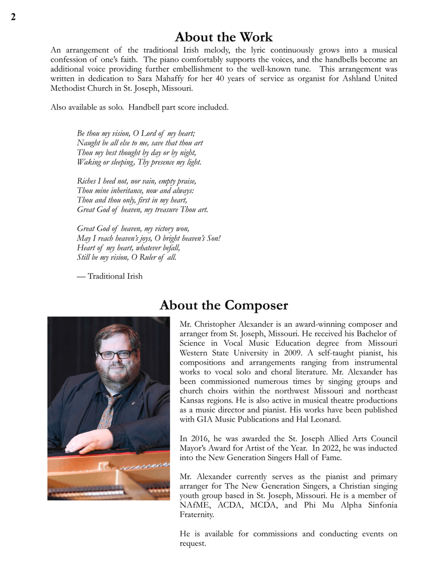 Be Thou My Vision (3-Part) 3-Part scores gallery preview page 2