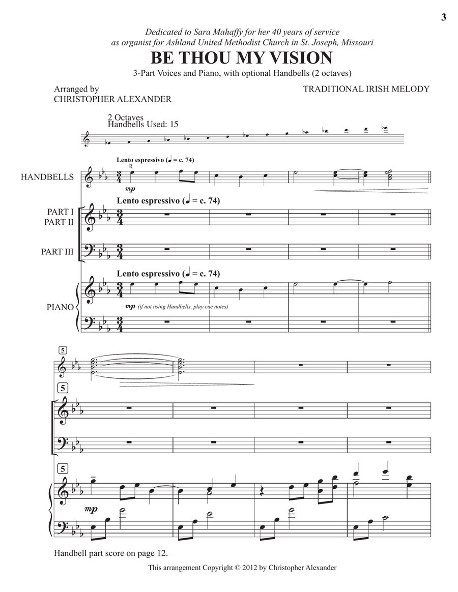 Be Thou My Vision (3-Part) 3-Part scores gallery preview page 3