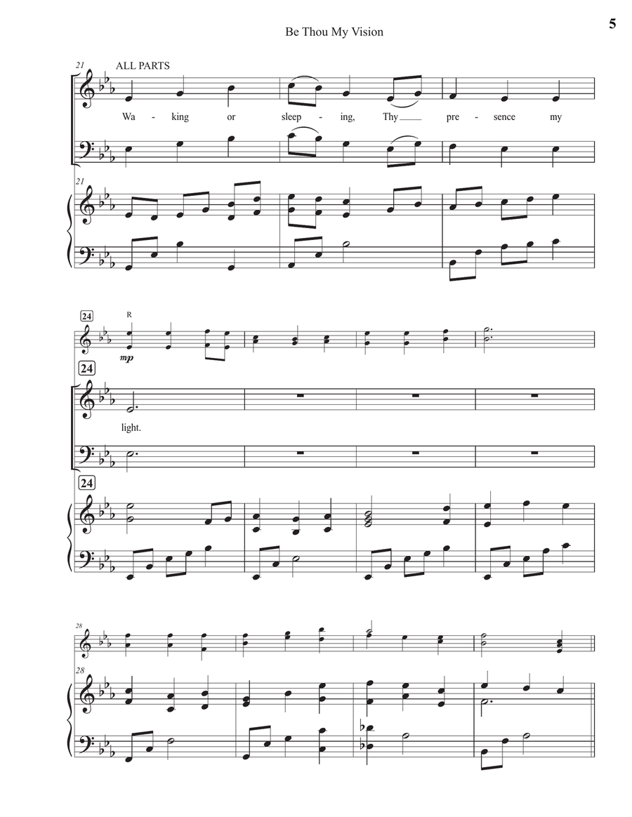Be Thou My Vision (3-Part) 3-Part scores gallery preview page 5
