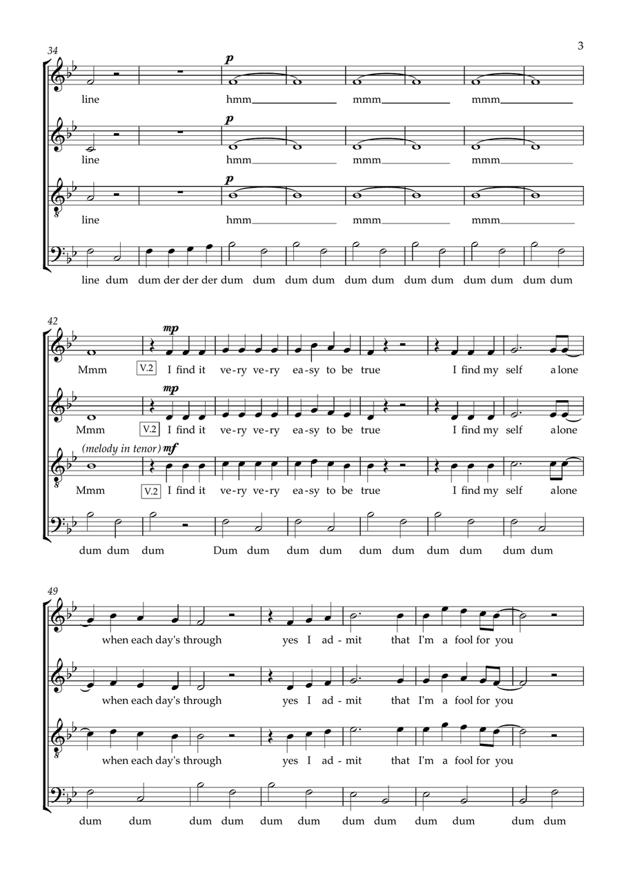 I Walk The Line (arr. Gitika Partington) 4-Part scores gallery preview page 3