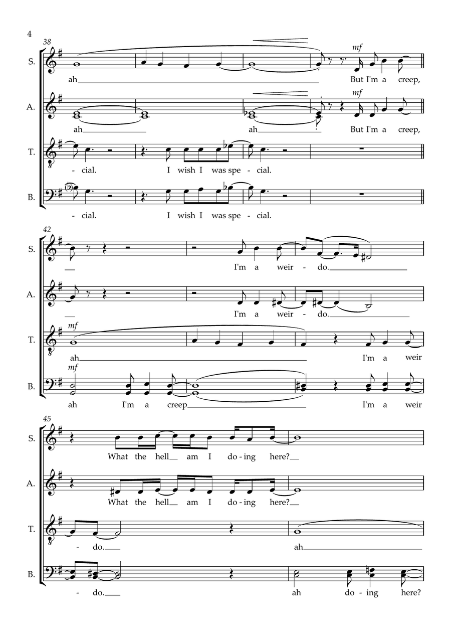 Creep (arr. Richard Salt) SSAATTBB scores gallery preview page 4