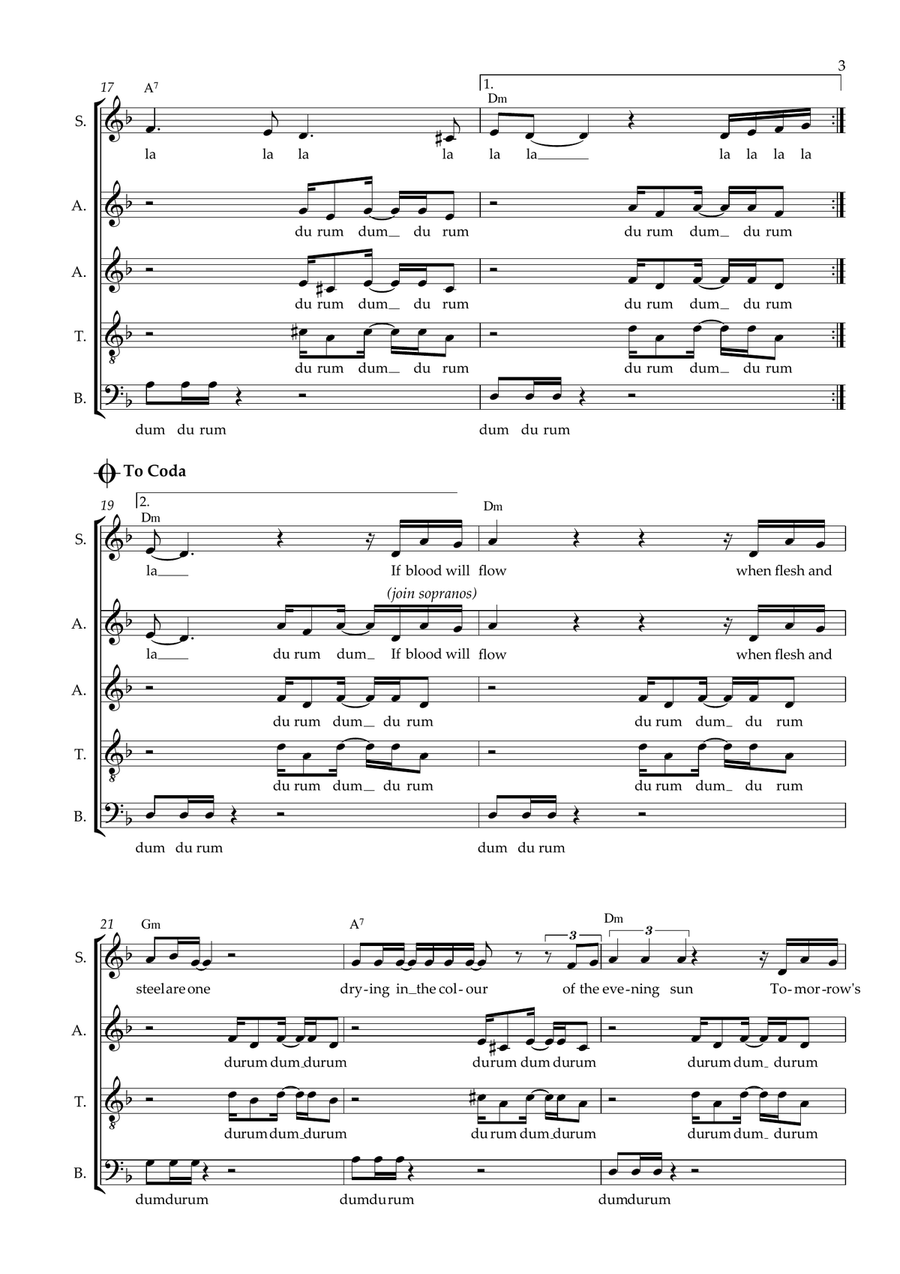 Fragile (arr. Gitika Partington) Choir scores gallery preview page 3