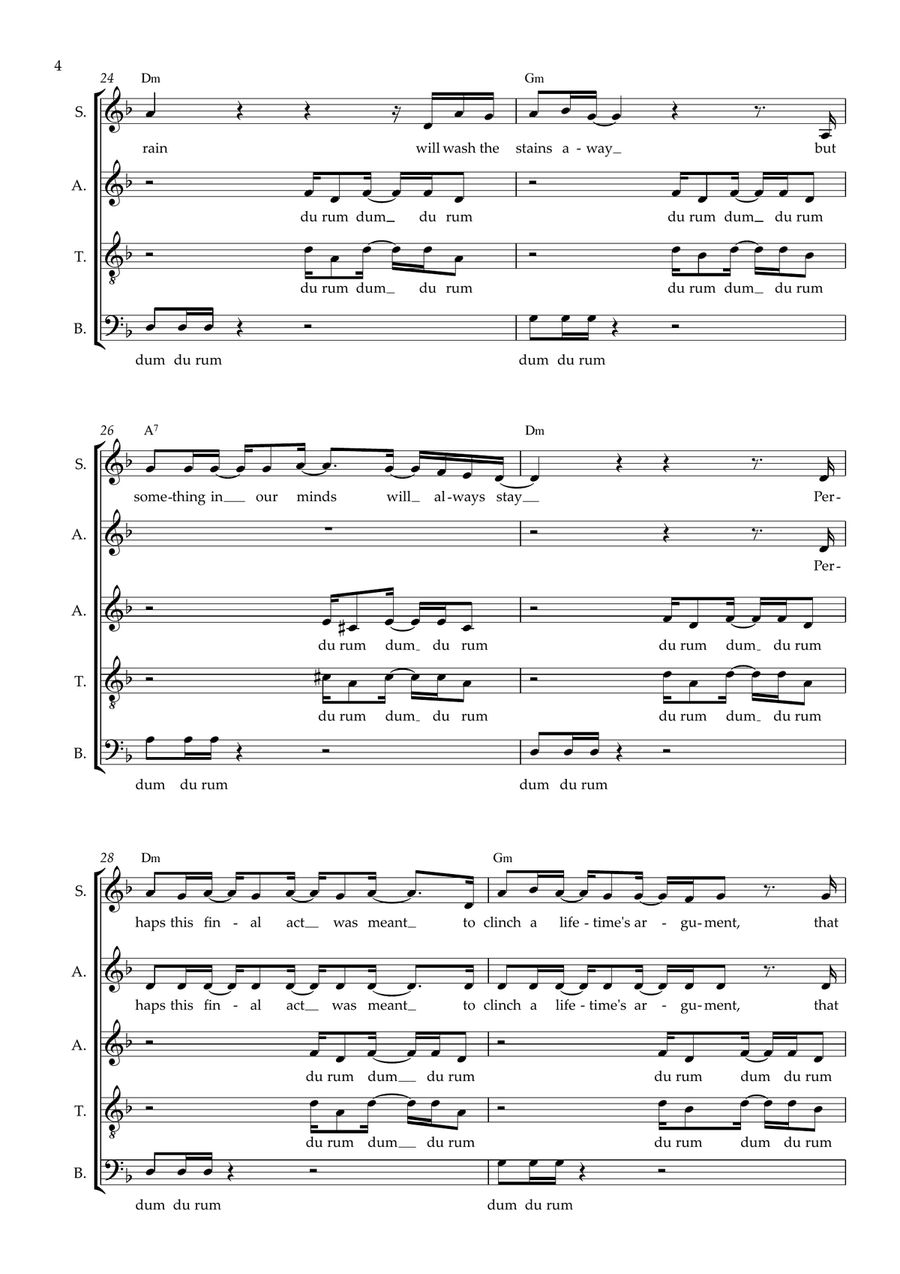 Fragile (arr. Gitika Partington) Choir scores gallery preview page 4