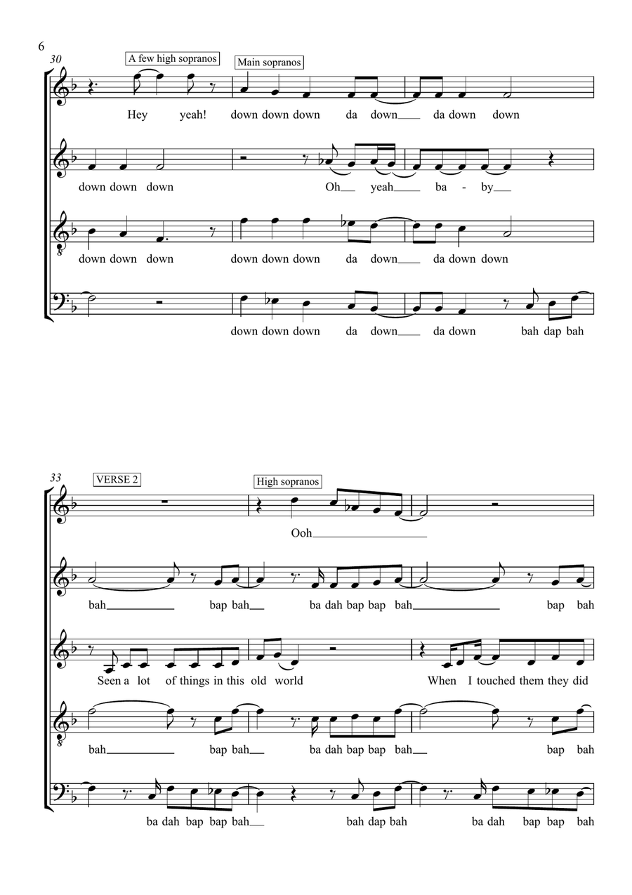 Signed, Sealed, Delivered I'm Yours (arr. Wendy Sergeant) 4-Part scores gallery preview page 6
