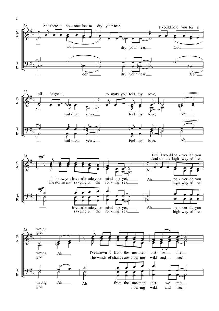 Make You Feel My Love (arr. Craig McLeish) SSATBB scores gallery preview page 2