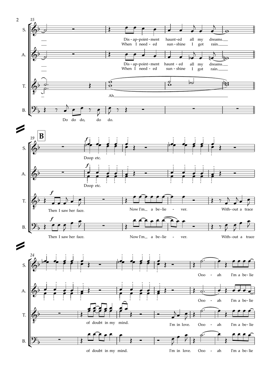 I'm A Believer (arr. Sam Burns) SSAATTBB scores gallery preview page 2