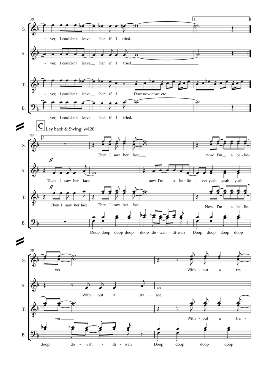 I'm A Believer (arr. Sam Burns) SSAATTBB scores gallery preview page 3