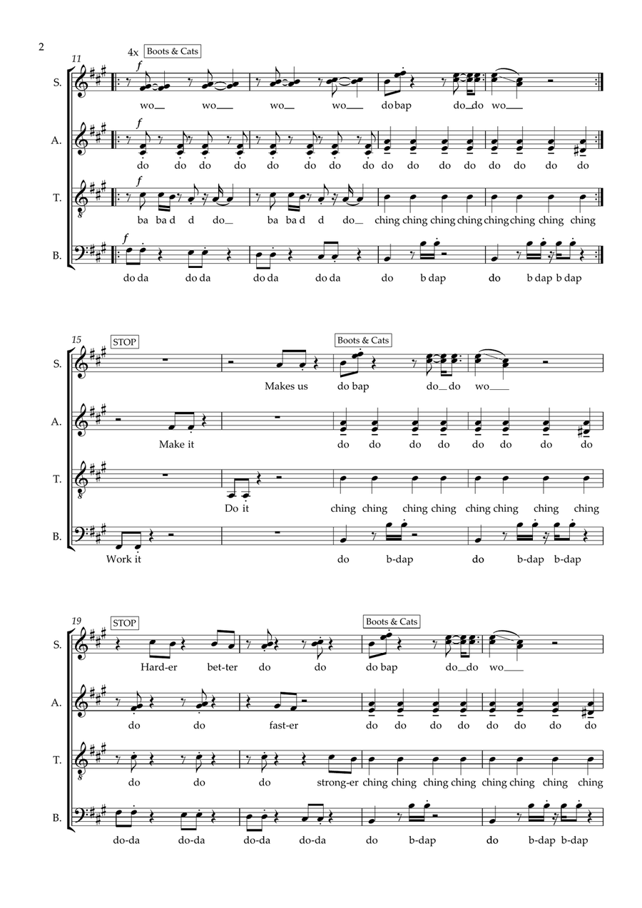Harder, Better, Faster, Stronger (arr. Richard Salt) Choir scores gallery preview page 2