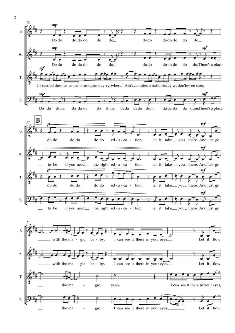 Don't Stop Movin' (arr. Doug Watts) 4-Part scores gallery preview page 2