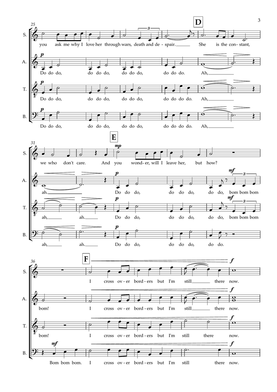 Anthem (from Chess the Musical) (arr. Doug Watts) 4-Part scores gallery preview page 3