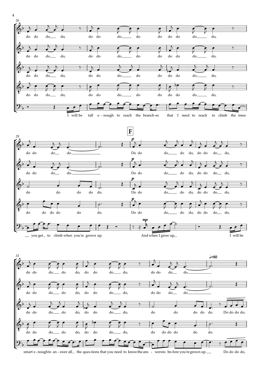 Matilda Medley (arr. Doug Watts) SSATB scores gallery preview page 4