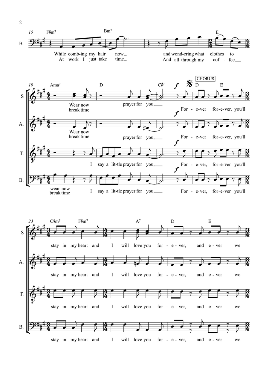 I Say A Little Prayer (arr. Craig McLeish) SSATB scores gallery preview page 2