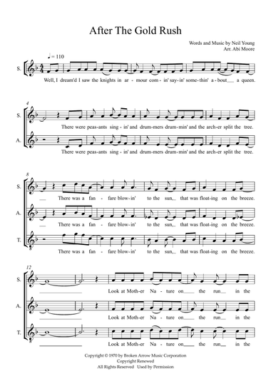 After the Gold Rush (arr. Abi Moore)
