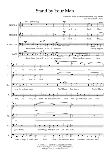 Stand By Your Man (arr. Sam Burns)