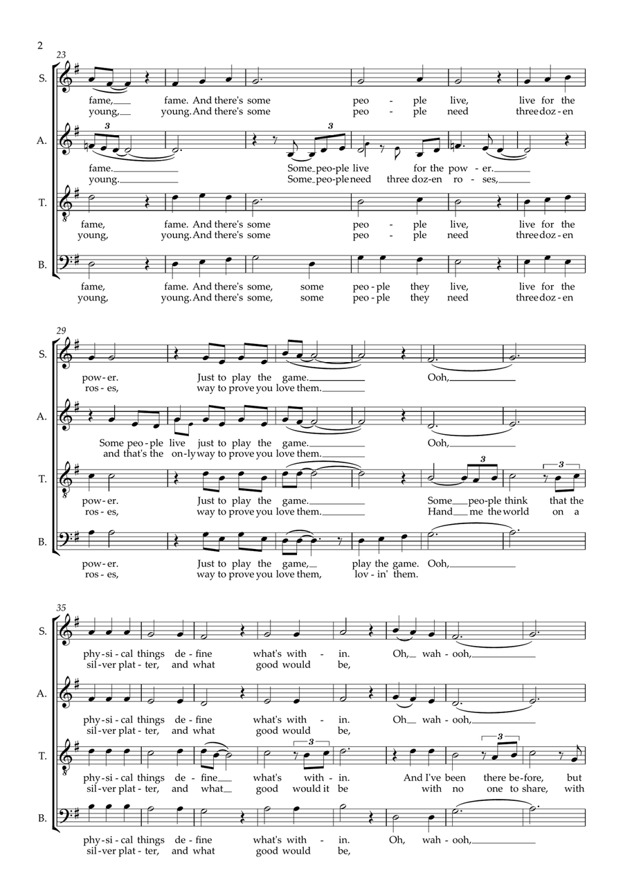 If I Ain't Got You (arr. Wendy Sergeant) 4-Part scores gallery preview page 2