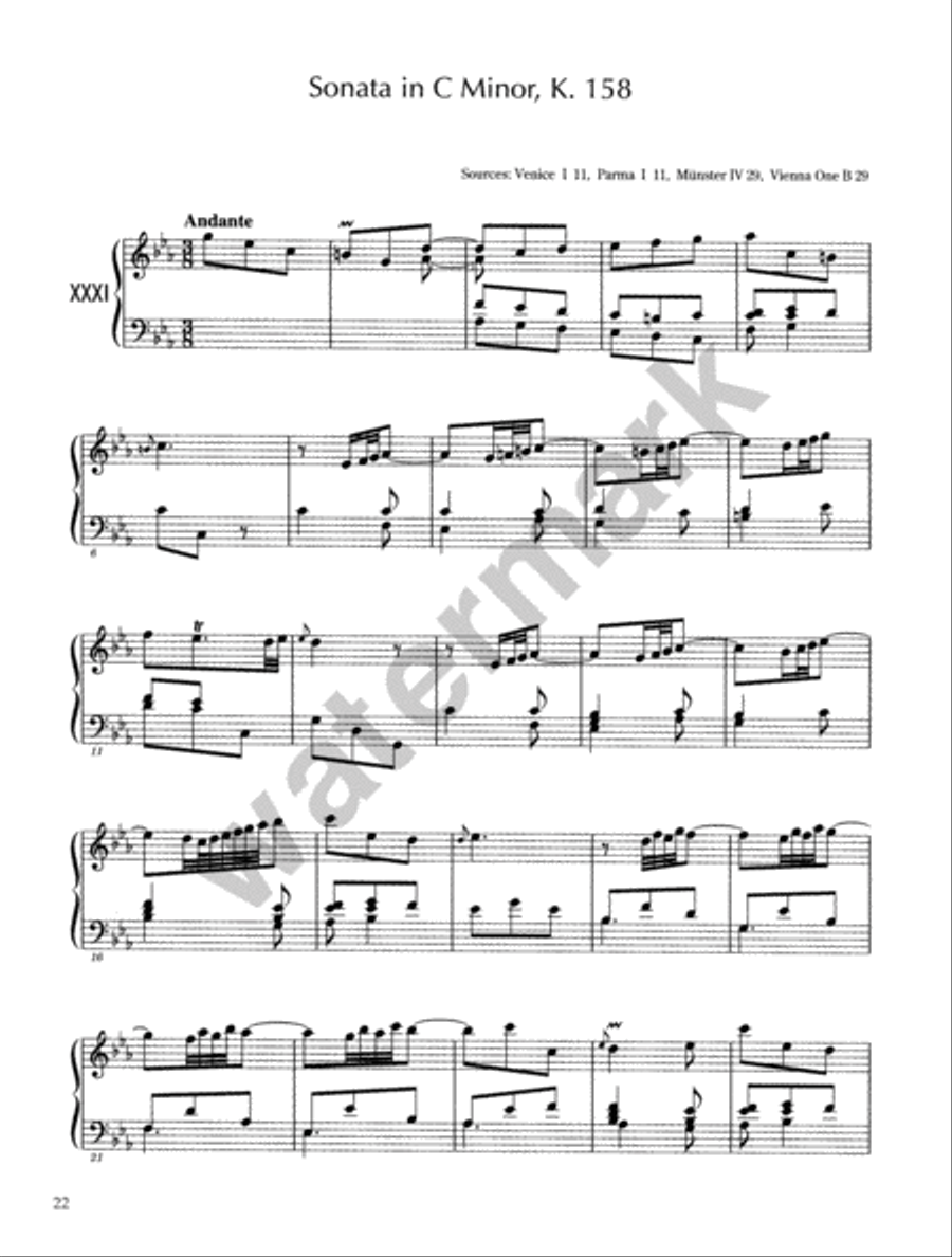 Domenico Scarlatti -- Ninety Sonatas in Three Volumes, Volume II Piano Solo scores gallery preview page 3