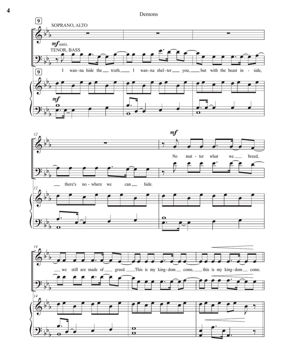 Demons 4-Part scores gallery preview page 4