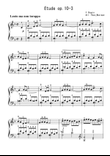 Etude Op. 10-3 by Chopin, 