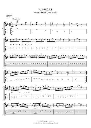 Czardas for Flatpicking Guitar / Electric Guitar