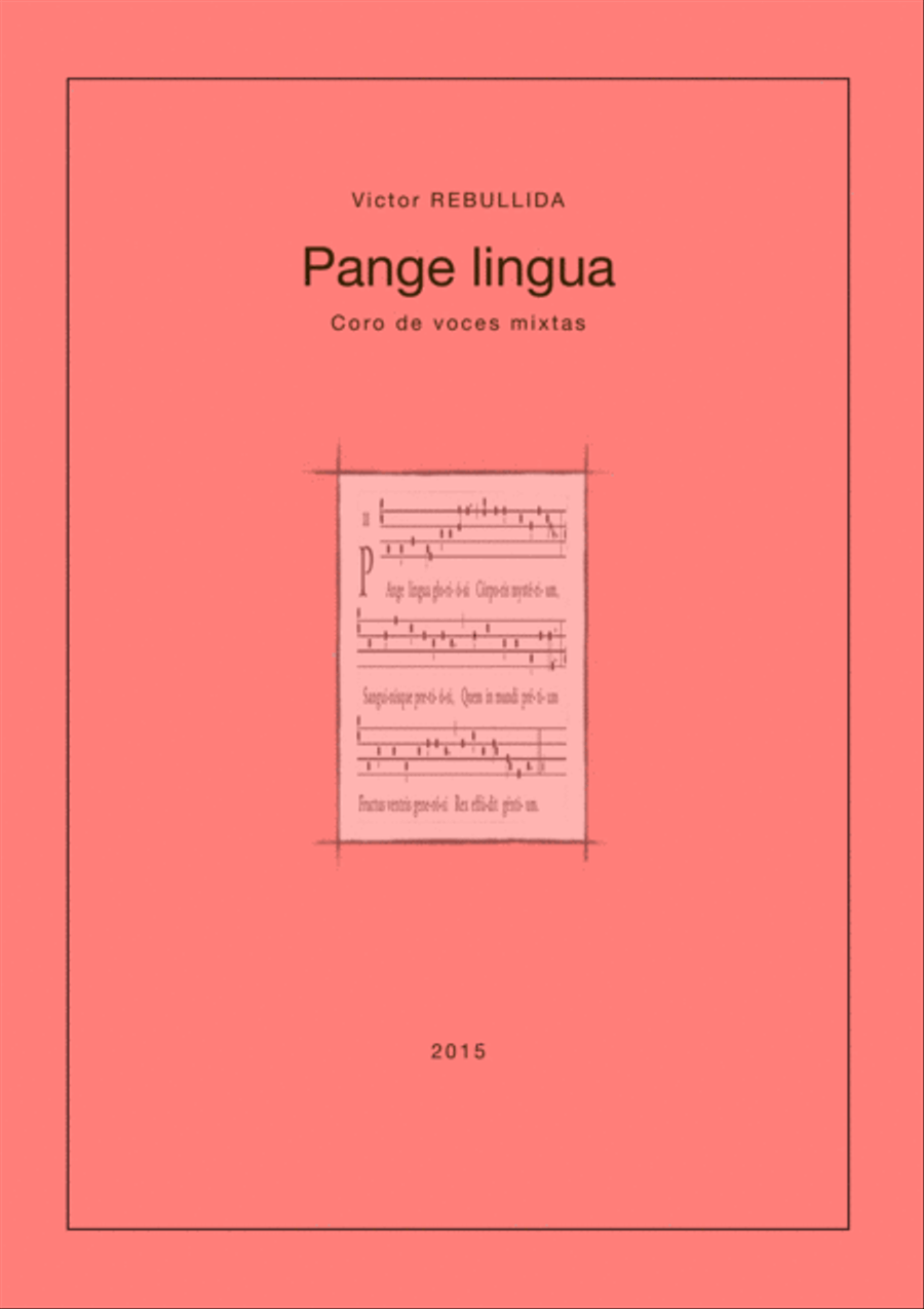 Pange lingua Choir scores gallery preview page 1