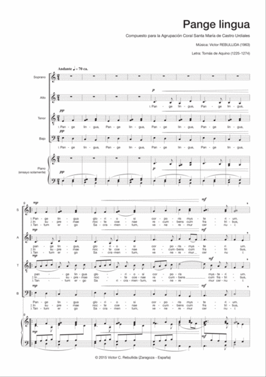 Pange lingua Choir scores gallery preview page 3