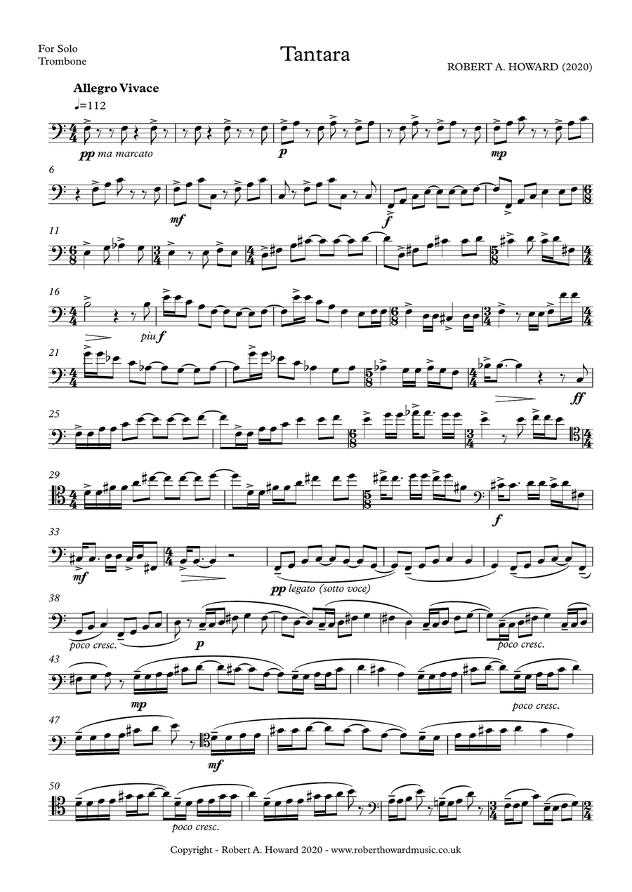 Tantara Trombone Solo scores gallery preview page 2
