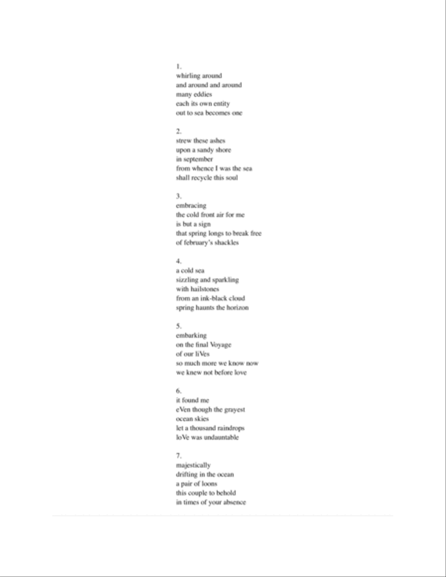 SONGS OF THE WINTER SEA for Soprano and Piano on 11 tanka by an'ya (2018) Soprano Voice scores gallery preview page 2