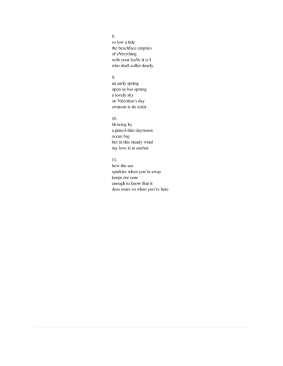 SONGS OF THE WINTER SEA for Soprano and Piano on 11 tanka by an'ya (2018) Soprano Voice scores gallery preview page 3