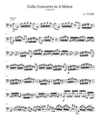 Vivaldi Cello Concerto in A Minor RV419 solo part