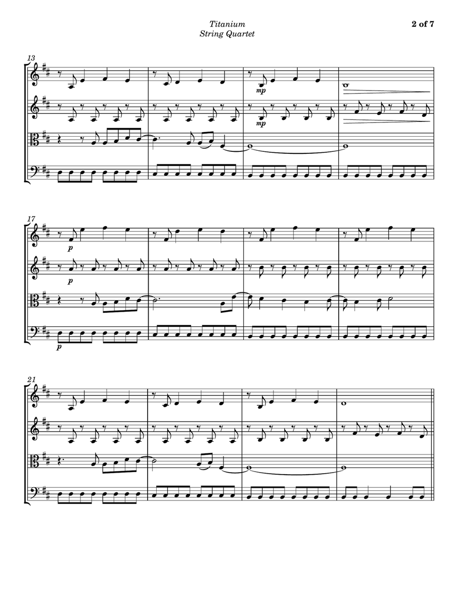 Titanium String Quartet scores gallery preview page 2