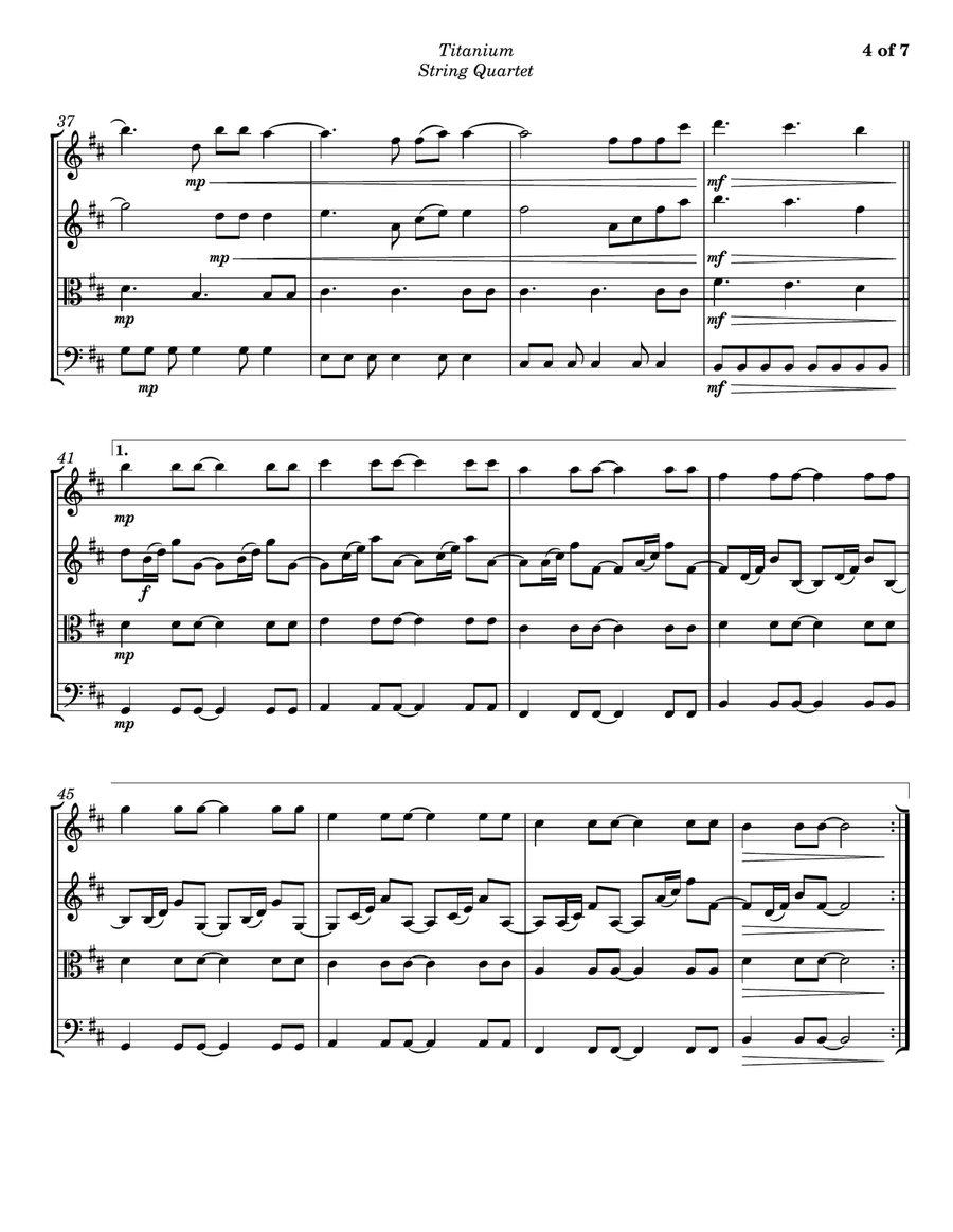 Titanium String Quartet scores gallery preview page 4