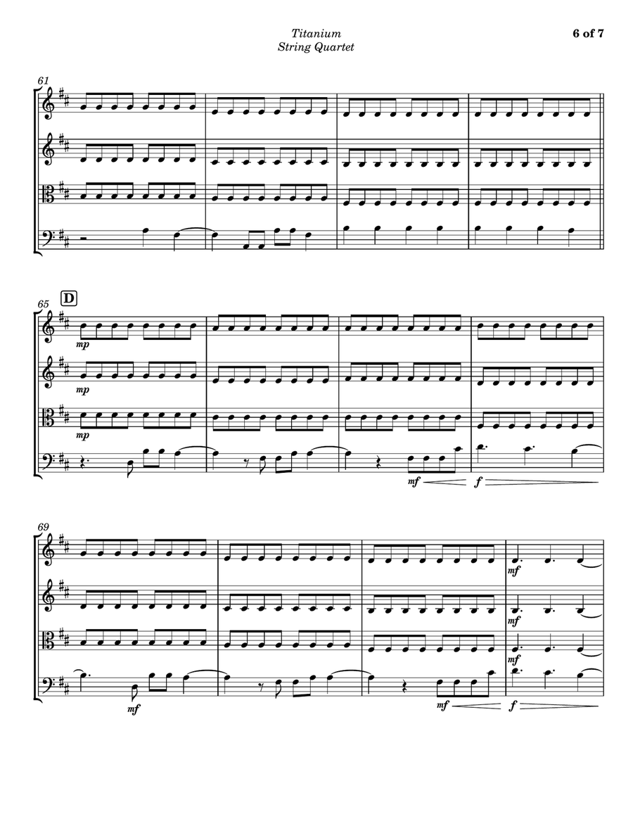 Titanium String Quartet scores gallery preview page 6