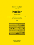 Papillon für Altsaxophon und Klavier -Fantaisie variée-