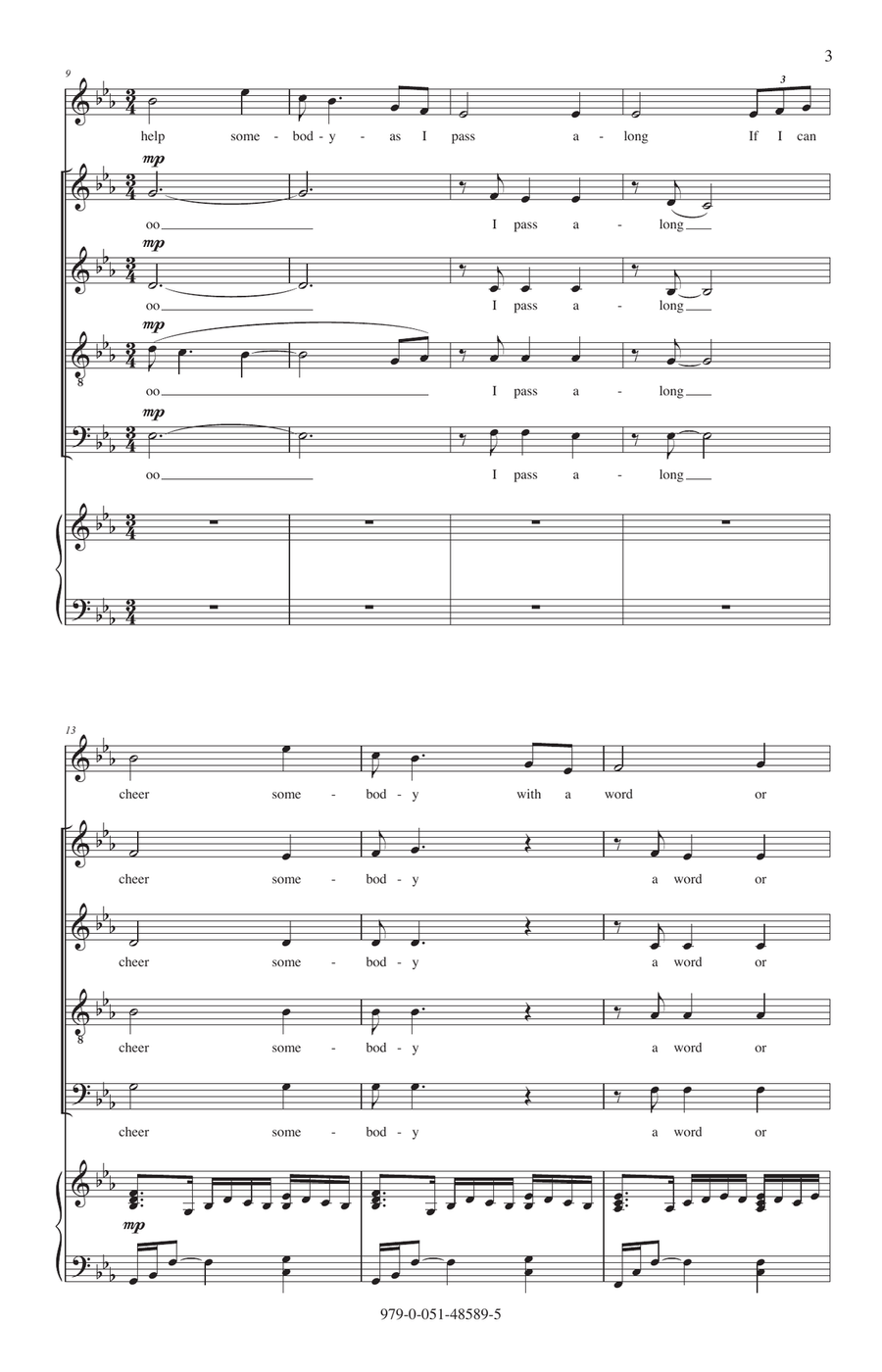 If I Can Help Somebody (arr. André Thomas) 4-Part scores gallery preview page 2