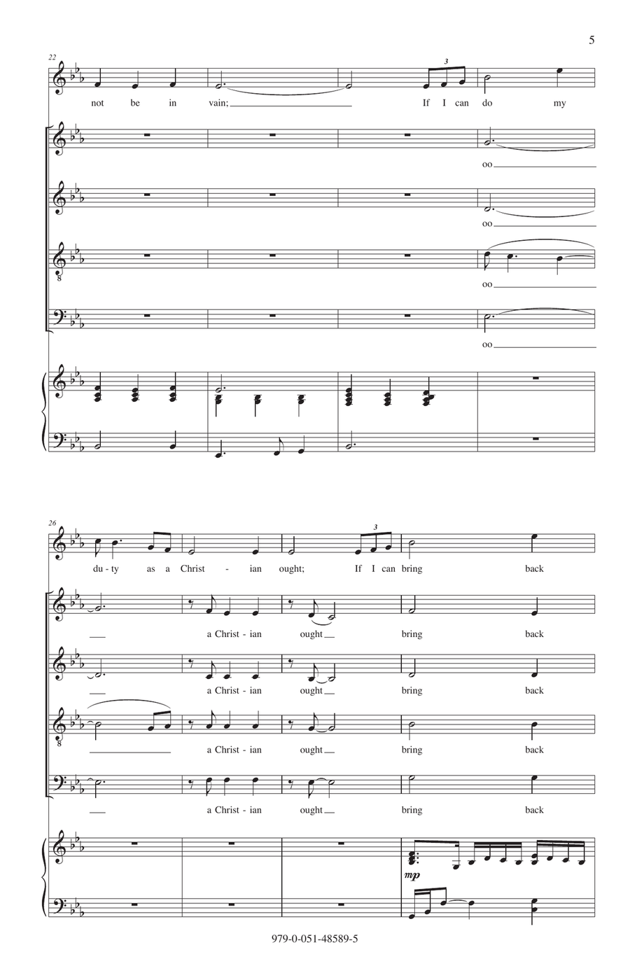 If I Can Help Somebody (arr. André Thomas) 4-Part scores gallery preview page 4