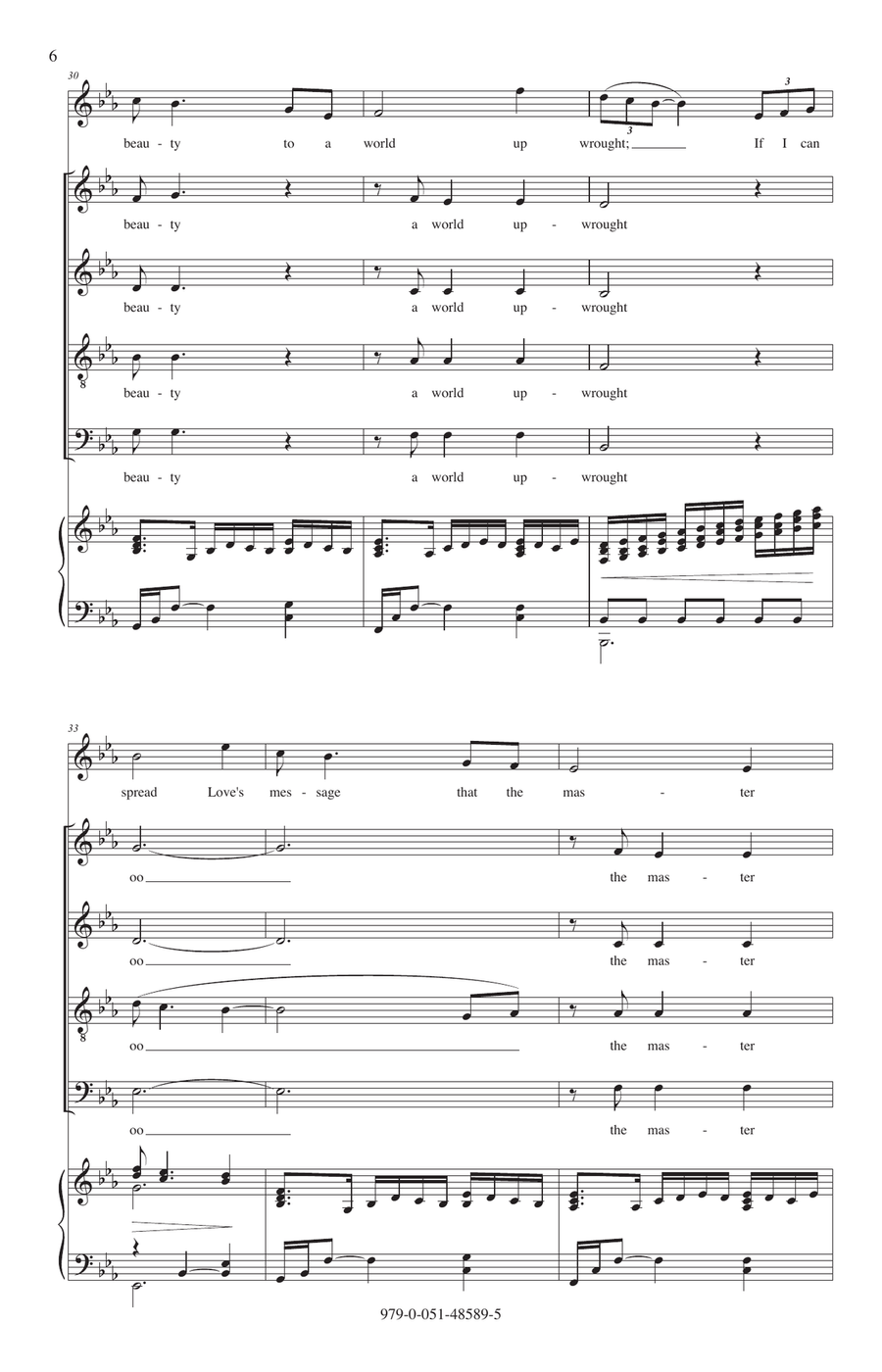 If I Can Help Somebody (arr. André Thomas) 4-Part scores gallery preview page 5