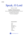 Speak, O Lord