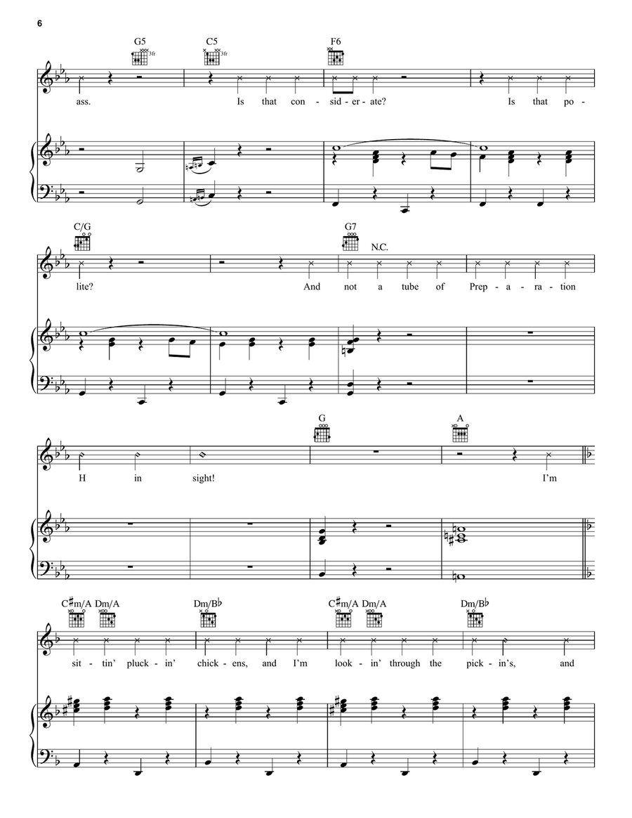 The Inquisition (from The History Of The World, Part I) Piano, Vocal, Guitar scores gallery preview page 6