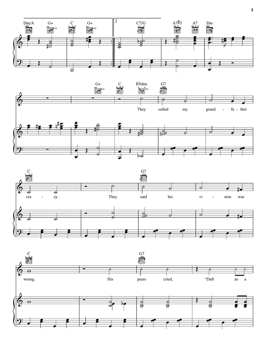 It Could Work (from Young Frankenstein) Piano, Vocal, Guitar scores gallery preview page 3