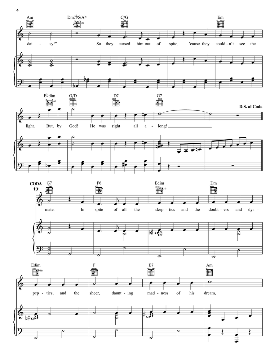 It Could Work (from Young Frankenstein) Piano, Vocal, Guitar scores gallery preview page 4